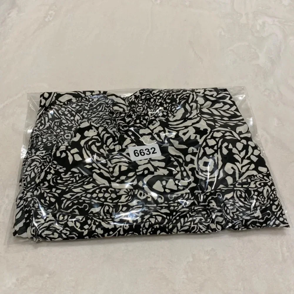 Zara Black white pattern tassel tie maxi skirt 16632